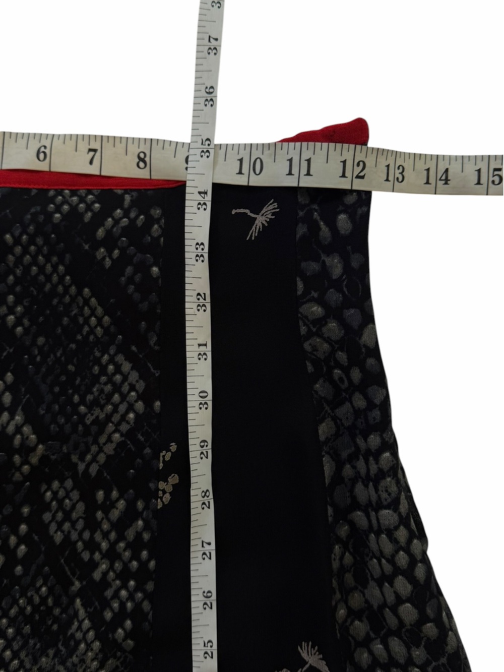Free People black chiffon snakeskin floral print asymmetrical skirt Sz 2 - Picture 3 of 9